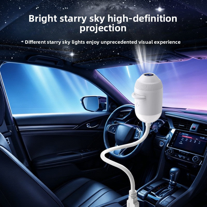USB Starry Sky Projector Light – LED Galaxy Night Light for Car, Bedroom & Home