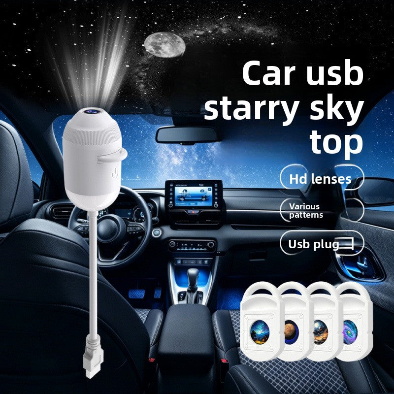 USB Starry Sky Projector Light – LED Galaxy Night Light for Car, Bedroom & Home