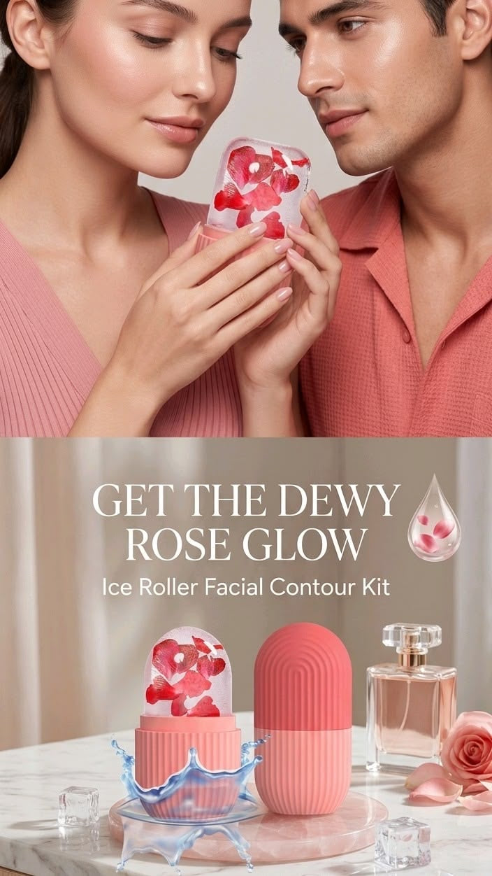 Facial Ice Roller – Cooling Skin Massager for De-Puffing & Pore Care