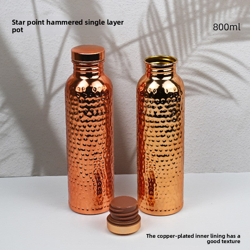 Ayurvedic Copper Plated Sports Water Bottle – Pure Copper Health & Wellness Bottle