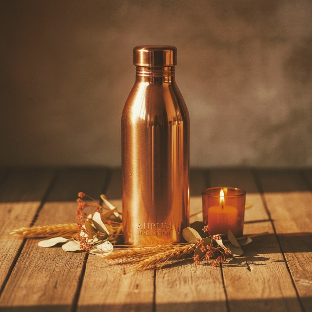 Ayurvedic Copper Plated Sports Water Bottle – Pure Copper Health & Wellness Bottle